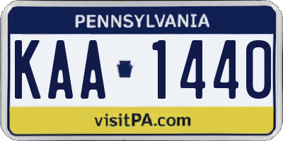 PA license plate KAA1440