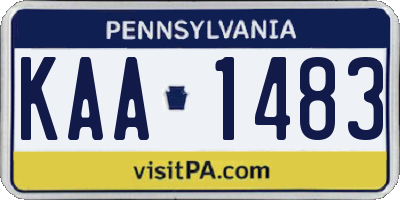 PA license plate KAA1483