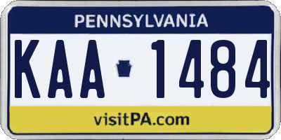 PA license plate KAA1484
