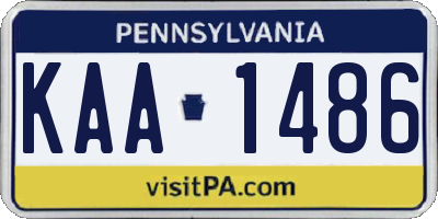 PA license plate KAA1486