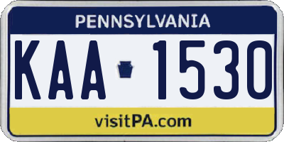 PA license plate KAA1530