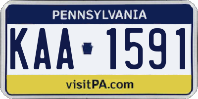 PA license plate KAA1591