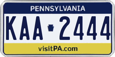 PA license plate KAA2444