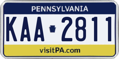 PA license plate KAA2811
