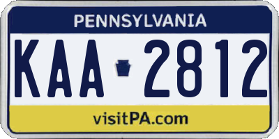 PA license plate KAA2812
