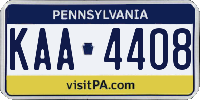 PA license plate KAA4408