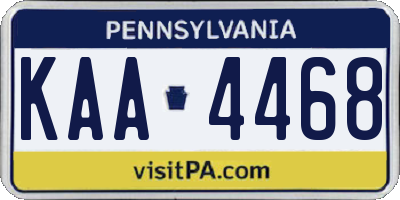 PA license plate KAA4468