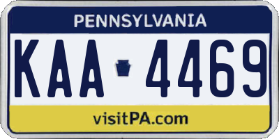 PA license plate KAA4469