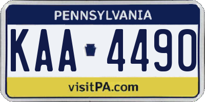 PA license plate KAA4490
