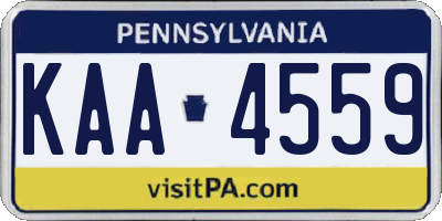 PA license plate KAA4559
