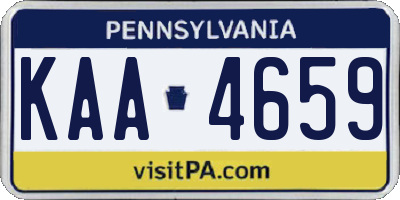 PA license plate KAA4659