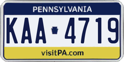 PA license plate KAA4719
