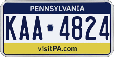 PA license plate KAA4824