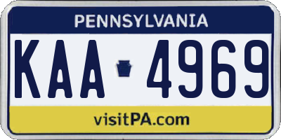 PA license plate KAA4969