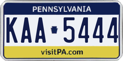 PA license plate KAA5444