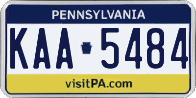PA license plate KAA5484