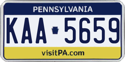 PA license plate KAA5659