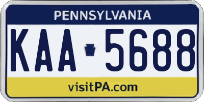 PA license plate KAA5688
