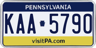 PA license plate KAA5790