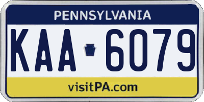 PA license plate KAA6079