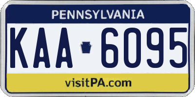 PA license plate KAA6095