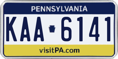 PA license plate KAA6141