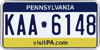 PA license plate KAA6148