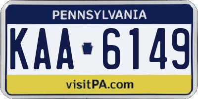 PA license plate KAA6149