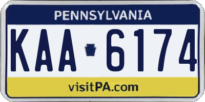 PA license plate KAA6174