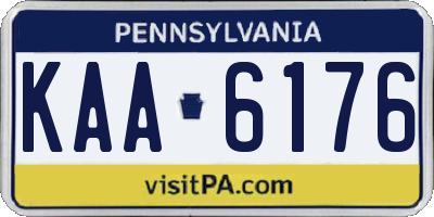 PA license plate KAA6176