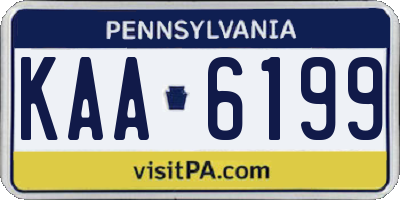 PA license plate KAA6199