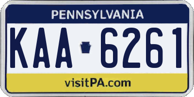 PA license plate KAA6261