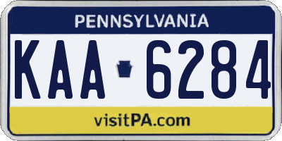 PA license plate KAA6284