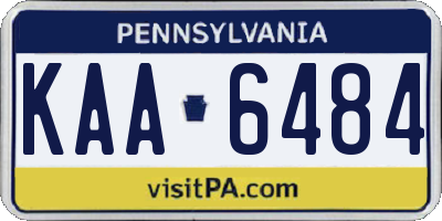 PA license plate KAA6484