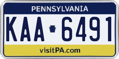 PA license plate KAA6491