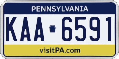 PA license plate KAA6591