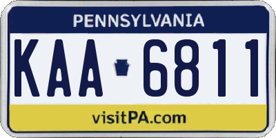 PA license plate KAA6811