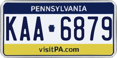 PA license plate KAA6879
