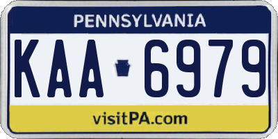 PA license plate KAA6979