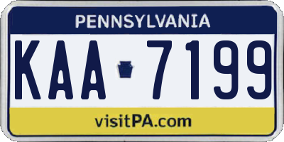 PA license plate KAA7199
