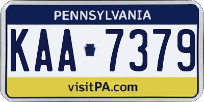 PA license plate KAA7379
