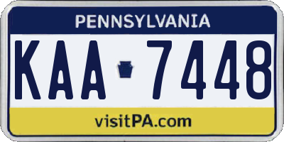 PA license plate KAA7448