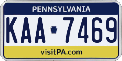 PA license plate KAA7469