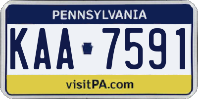PA license plate KAA7591