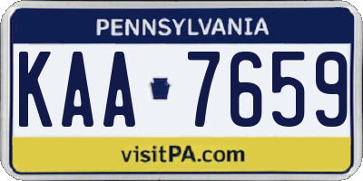 PA license plate KAA7659