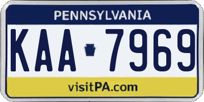PA license plate KAA7969