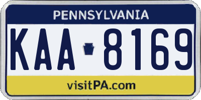 PA license plate KAA8169