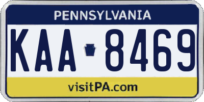 PA license plate KAA8469