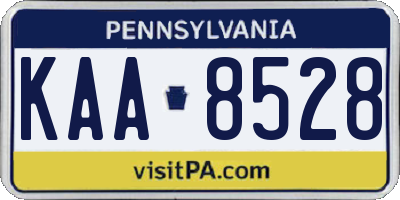 PA license plate KAA8528