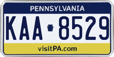 PA license plate KAA8529